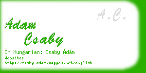 adam csaby business card